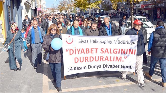 Sağlıkçılar Diyabete karşı yürüdü