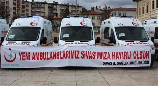 Sağlık Bakanlığı Sivas´a 12 Ambulans Gönderdi