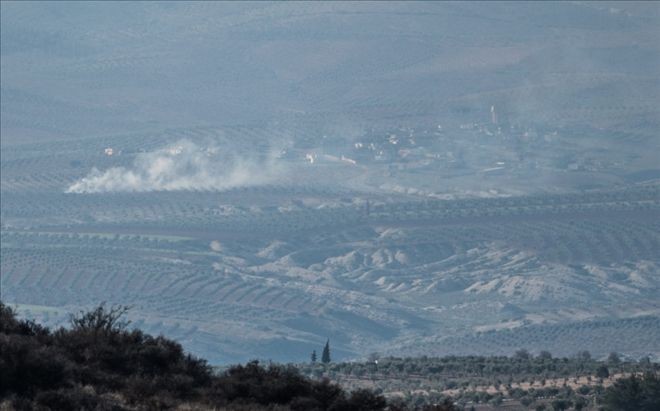 Afrin´de vurulan PYD/PKK mevzilerinden ilk görüntüler