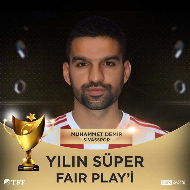 Yılın Süper Fair Play Ödülü Muhammet Demir´in