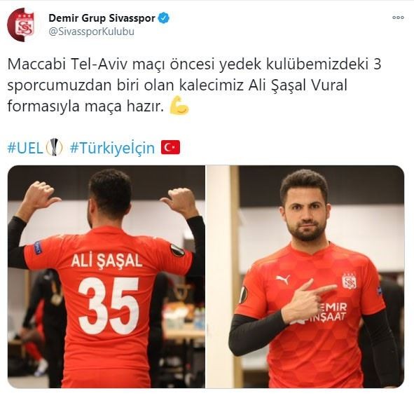  Sivasspor’da kaleci Ali Şaşal’a futbolcu forması yaptırıldı