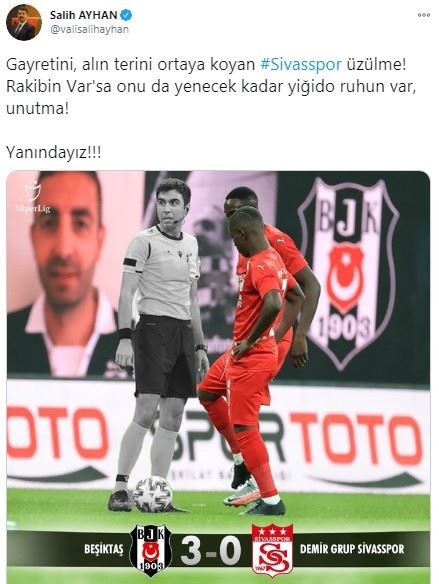 Vali Ayhan: “Sivasspor’un yanındayız”