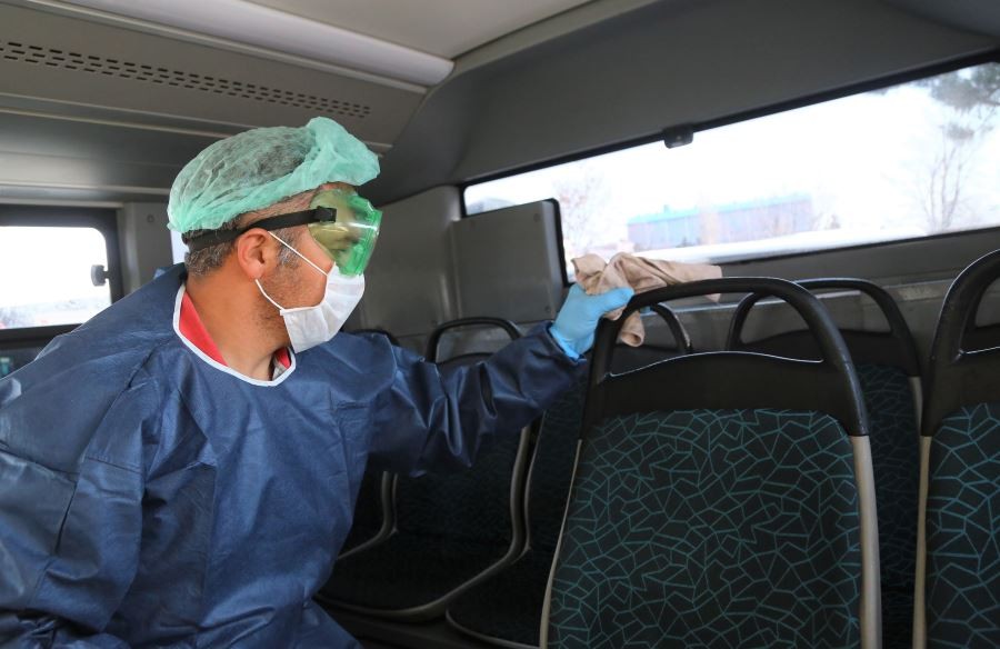Halk otobüslerinde virüs önlemi