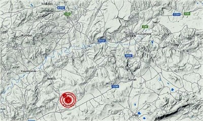 Sivas`da 4 Büyüklüğünde Deprem