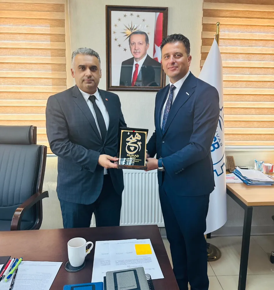 MÜSİAD Sivas Heyeti, OSB Müdürü Adem Kehçi ile Sanayi İş Birliğini Görüştü