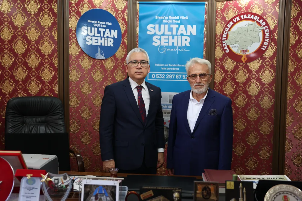 Şimşek, Sivas basınının güçlü sesi Sultan Şehir’i ziyaret etti