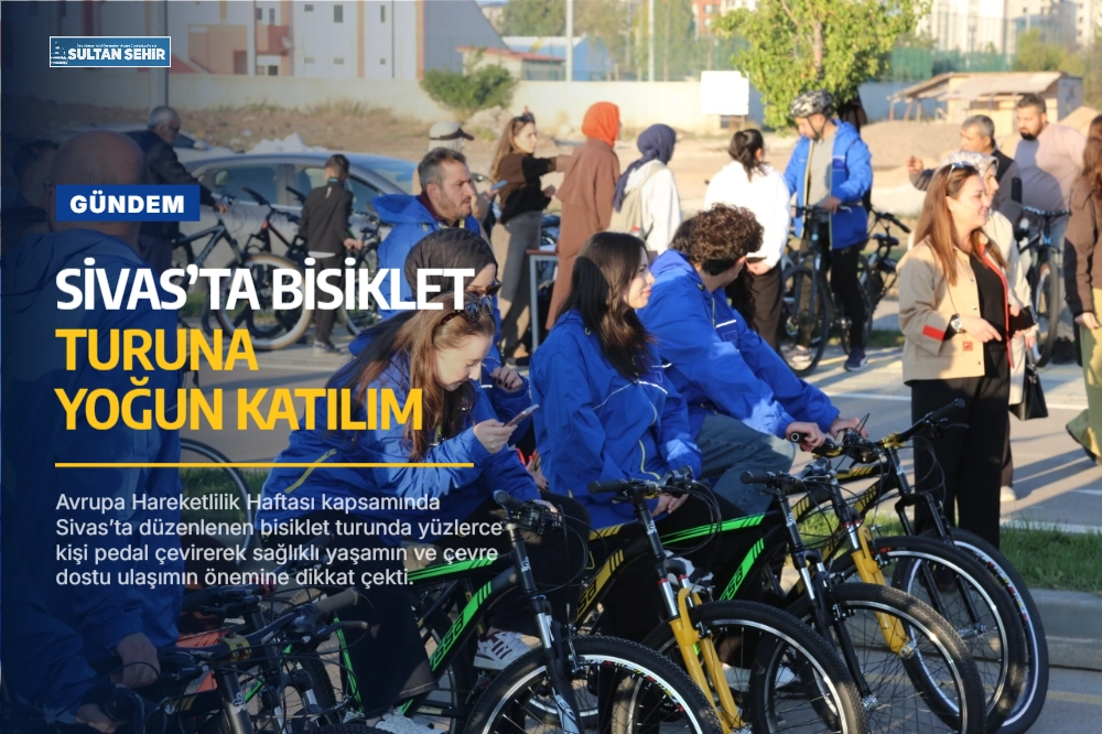 Sivas’ta bisiklet turuna yoğun katılım