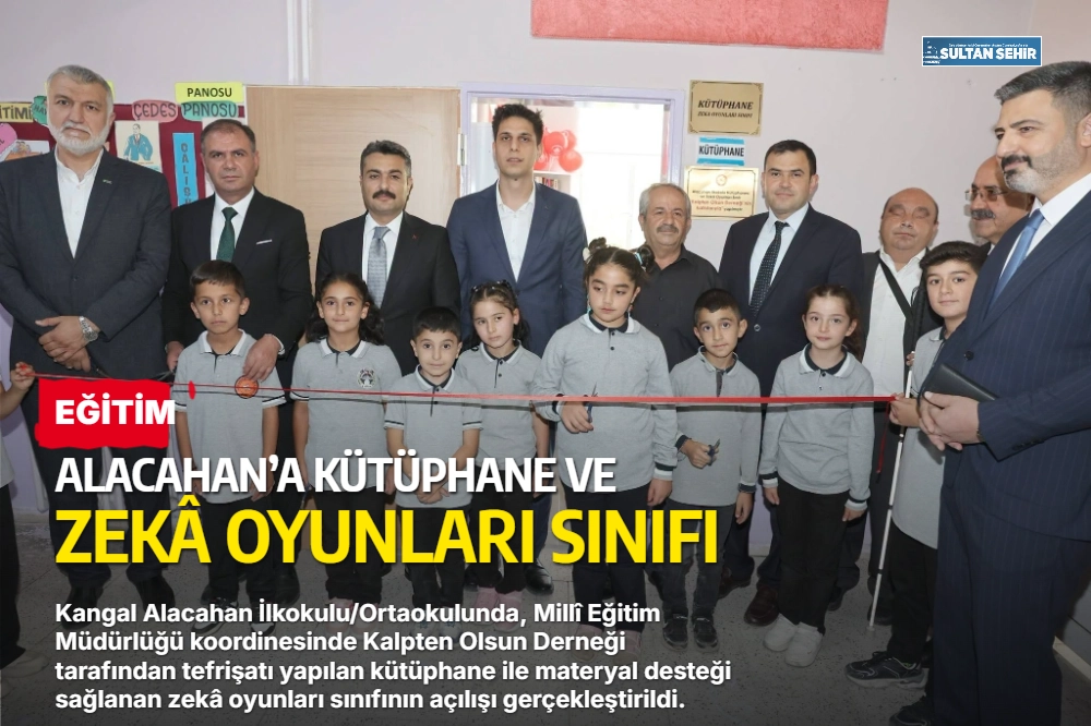Alacahan’a kütüphane ve zekâ oyunları sınıfı